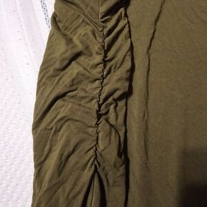 Olive Green Ruched Women's Skirt